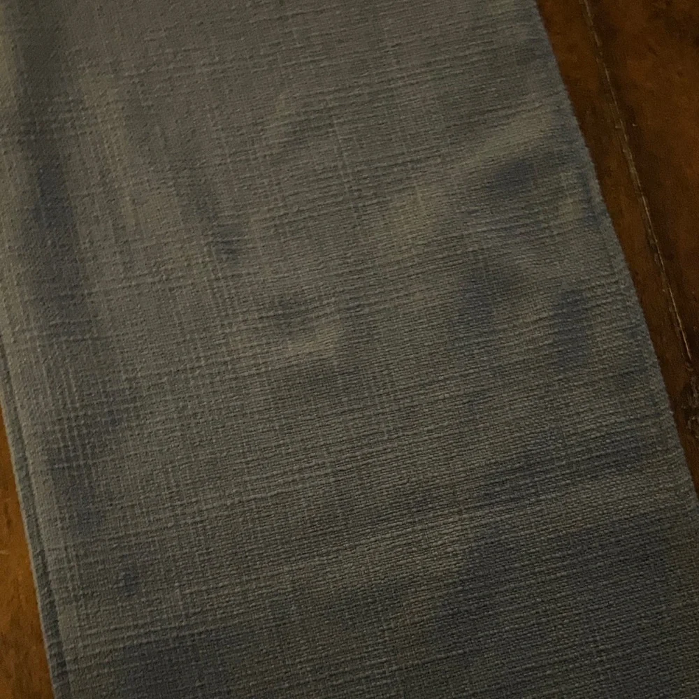 Blue Table Runner Farmer House Decor  with Fringe 13” X 72” Measured